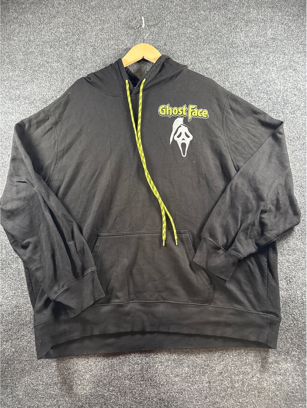 Ghost Face Mens 3XL Black Hoodie Scream Horror Graphic Pullover Halloween